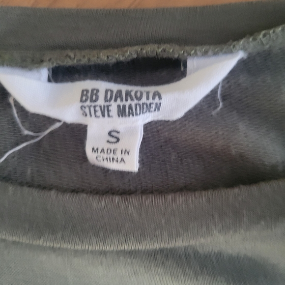 Dakota by Steve Madden Olive Green Tie Waist T-Shirt Dress - Picture 3 of 4